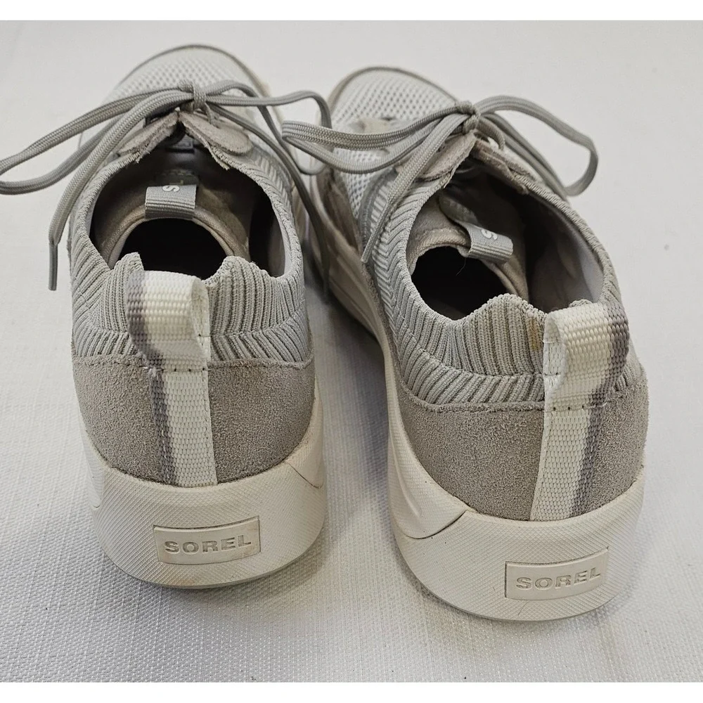 Sorel Kinetic Impact II Lace Sneakers Womens 9.5 Grey Mesh‎ Suede NL4964-009
